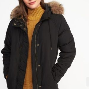 Hooded Frost Free Parka Jacket Coat with Fur Hood